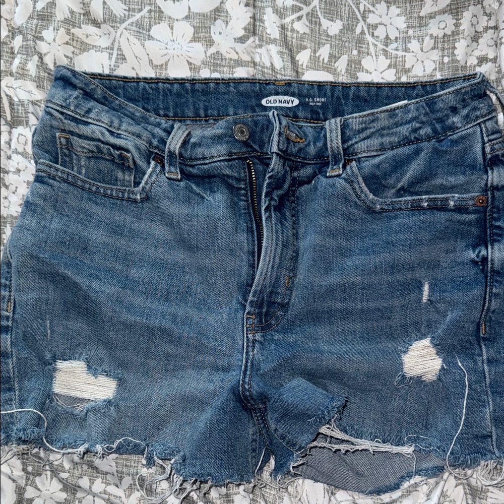 Old Navy Women's Distressed Blue Jean Shorts